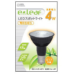 【クリックで詳細表示】LBLEDS4E17L(LED電球/E17口金/スポットライト/電球色相当/220lm)