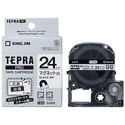 【クリックでお店のこの商品のページへ】SJ-24S (テプラPROテープカートリッジ 白テープ/黒文字/24mm)