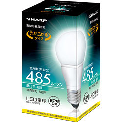 【クリックでお店のこの商品のページへ】【在庫限り】 LED電球 (一般電球形・全光束485lm/昼白色・口金E26)DL-LA43N