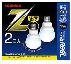【クリックでお店のこの商品のページへ】【在庫限り】 EFA10ED/8-E17-S-2P 電球形蛍光ランプ 「ネオボールZ リアル」(電球40WタイプA形 2個入・昼光色)