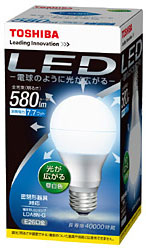 【クリックで詳細表示】E-CORE LED電球 「E-CORE」(一般電球形・全光束580lm/昼白色・口金E26)