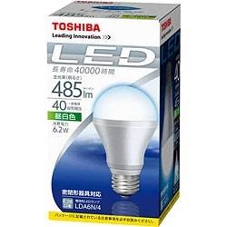 【クリックでお店のこの商品のページへ】LED電球 「E-CORE」(一般電球形・全光束485lm/昼白色・口金E26) LDA6N/4
