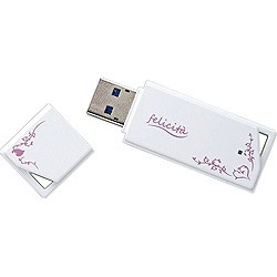 【クリックでお店のこの商品のページへ】RUF3-KW4G-WH(USB3.0対応USBメモリー 4GB/フェリチタ/ホワイト)