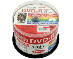 【クリックで詳細表示】HDDR12JCP50 録画用DVD-R(16倍速/50枚/CPRM対応/ホワイトプリンタブル)