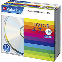 【クリックでお店のこの商品のページへ】Verbatim DHR47J10V1 (DVD-R/4.7GB/DATA/16倍速/10枚)
