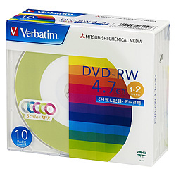 1〜2倍速対応 データ用DVD-RWメディア （4.7GB・10枚） DHW47NM10V1