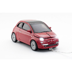 【クリックでお店のこの商品のページへ】【在庫限り】 高級車USB光学式マウス Fiat 500 New Red(光学式USB接続式) 【Click Car Products】