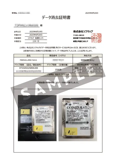 証明書サンプル